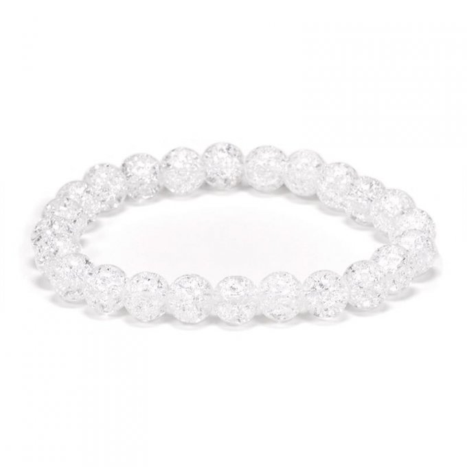 Bracelet cristal de roche irisé